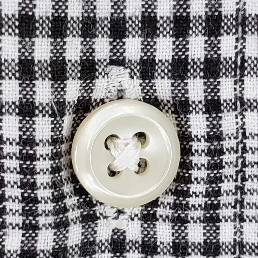 Polo Ralph Lauren Shirt Oxford Black Plaid Blake Mens M Medium Button Down SS